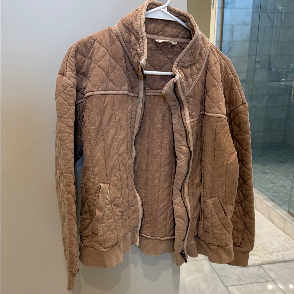 Lucky Brand womans Quilted Brown Puffer Jacket - S